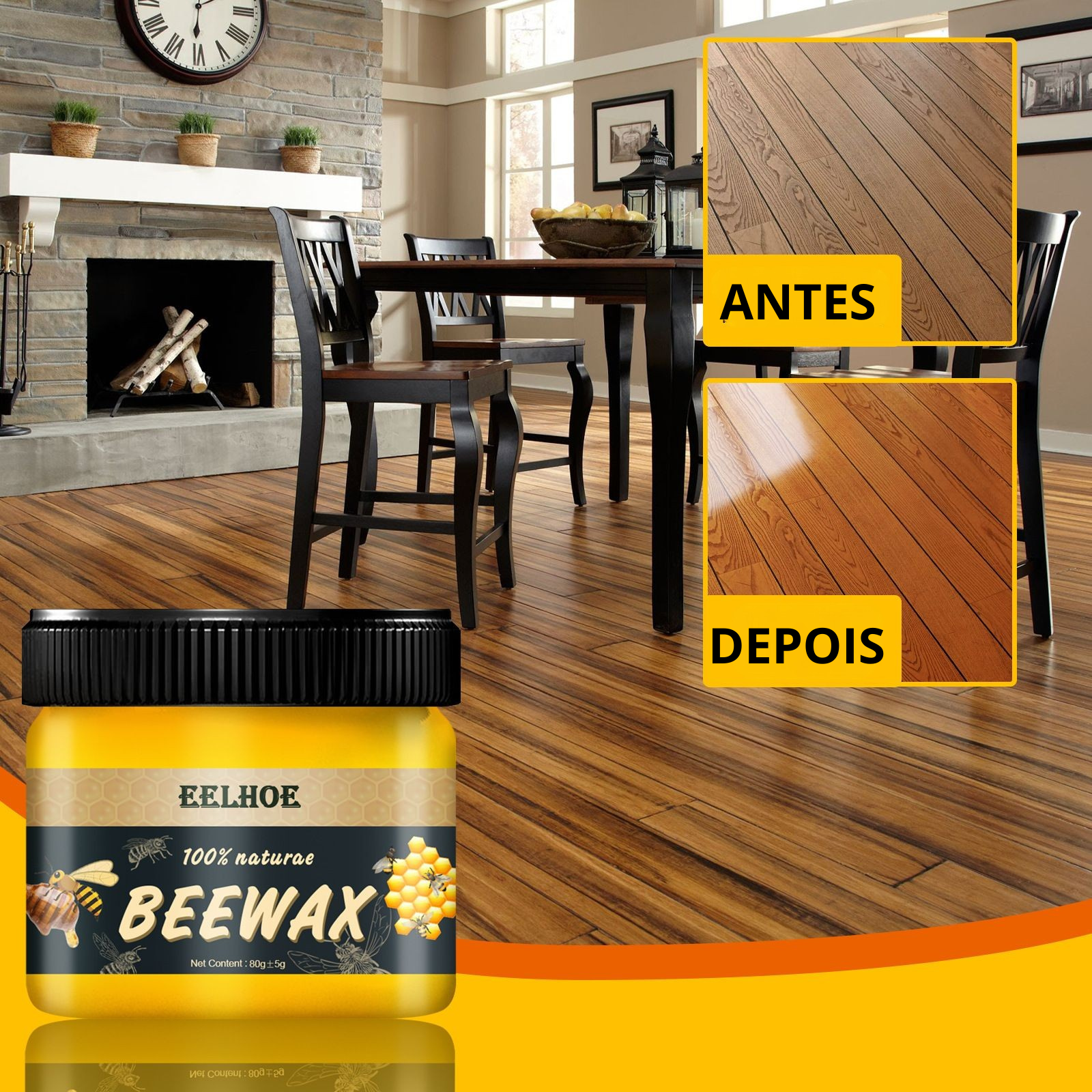 Cera para Reparação de Móveis e Estofos - BeeWax™